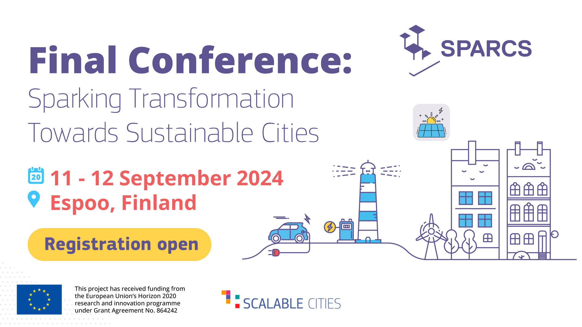 Registration for the SPARCS FINAL CONFERENCE: Sparking Transformation Towards Sustainable Cities.
