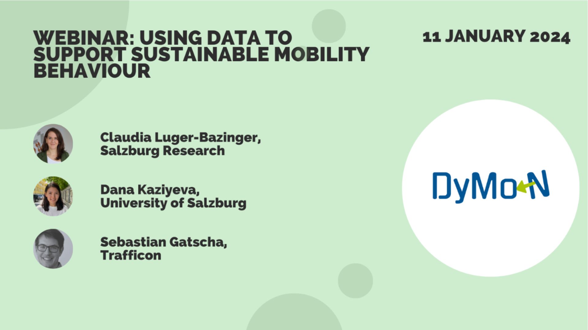 Using Data to Support Sustainable Mobility Behaviour