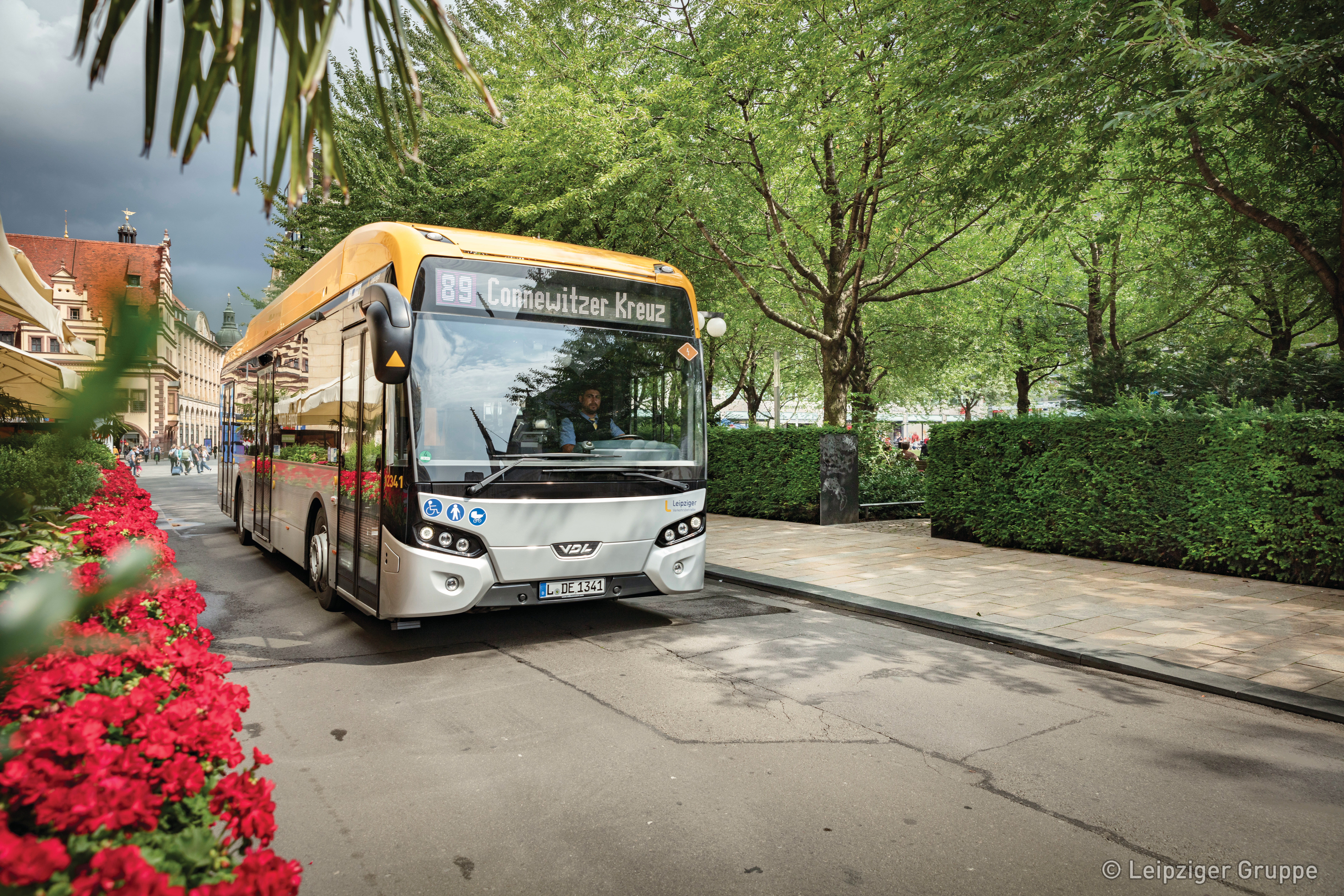 E-Bus Elektrobus Bus Leipzig 
Beruhigt durch Leipzig